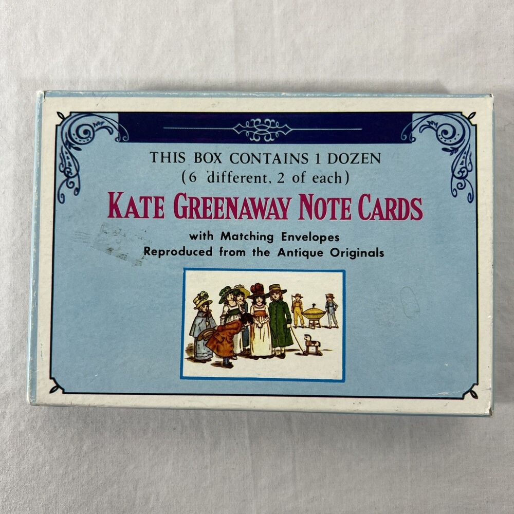 Kate Greenaway - Note Cards - Set of Three - Vintage Notecards